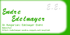 endre edelmayer business card